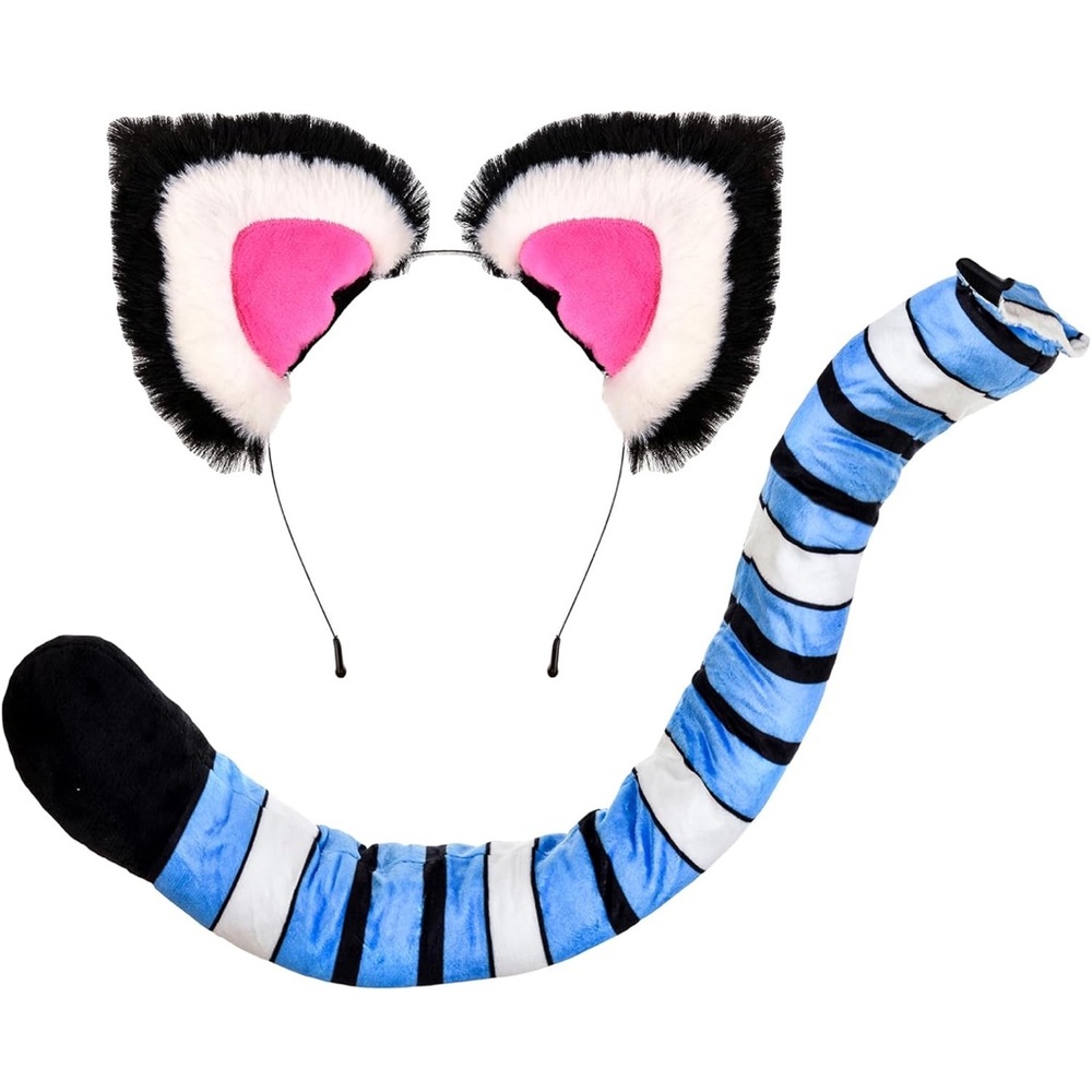 K Pop Demon Hunters Derpy Tiger Ears and Tail Dress Up Costume